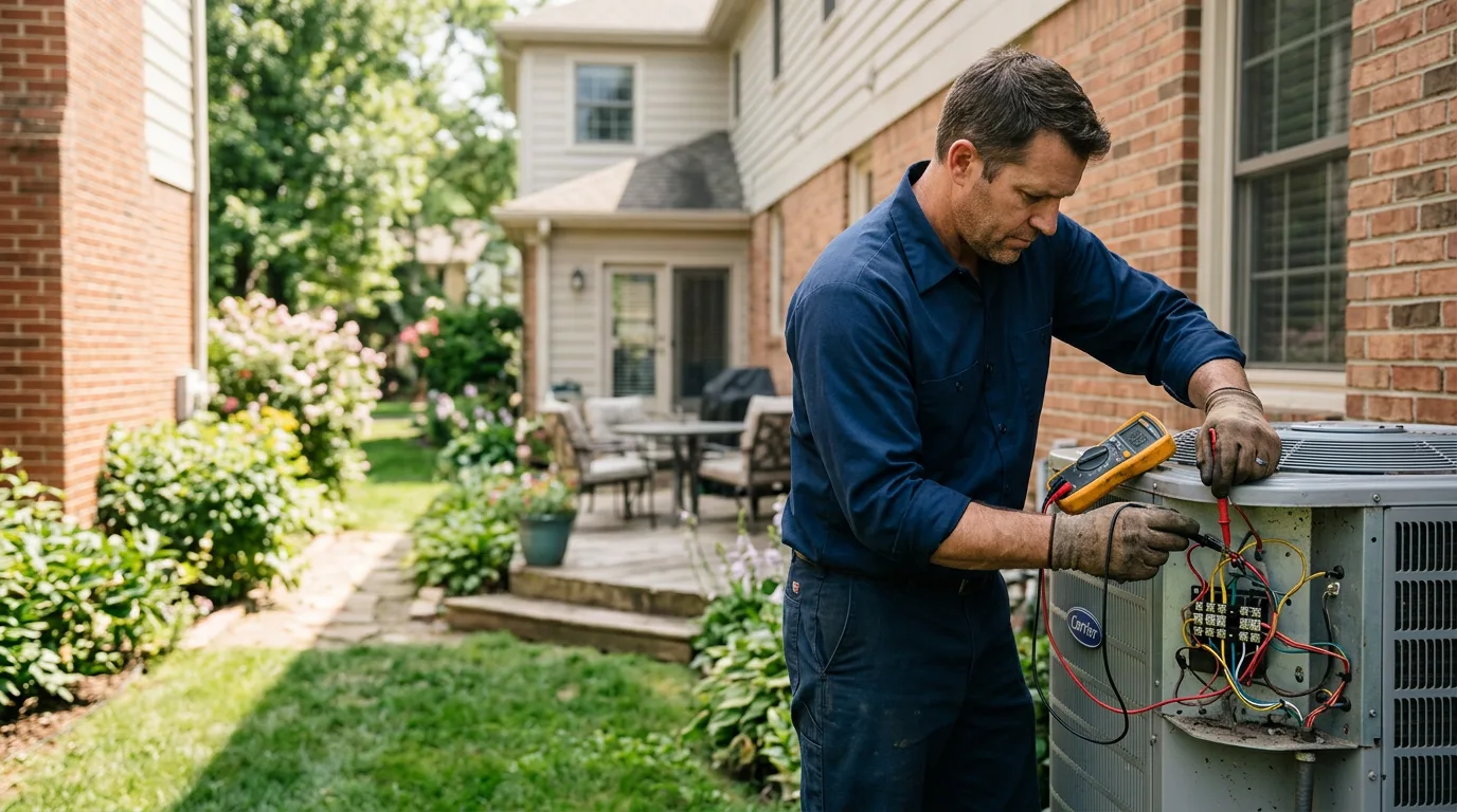 HVAC technician working near Dalmatia, PA